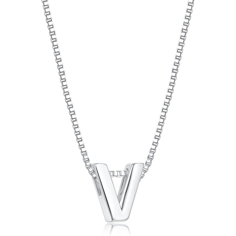 Timeless Silver-Plated Initial Necklace - Customizable Monogram Design for All